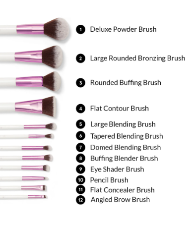 BH Cosmetics Crystal Quartz Brush Set – Radiance in Every Stroke