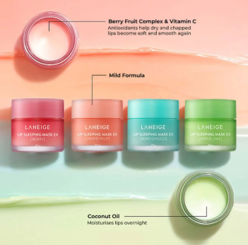 LANEIGE Lip Sleeping Mask Mini Kit – 4 Scents (Travel Exclusive)