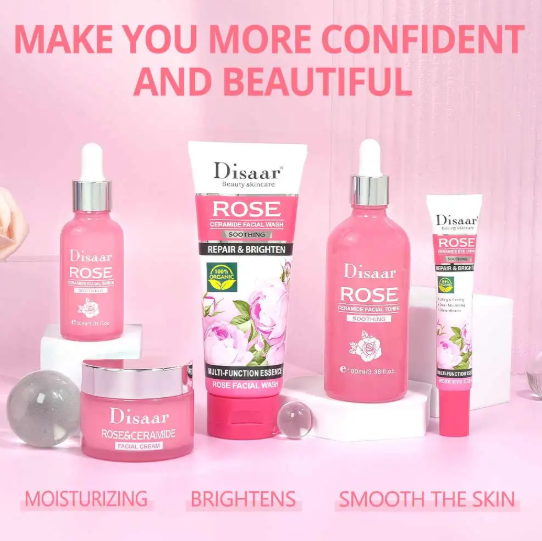 Disaar Rose Skincare Set 🌹 (5-Piece Kit)
