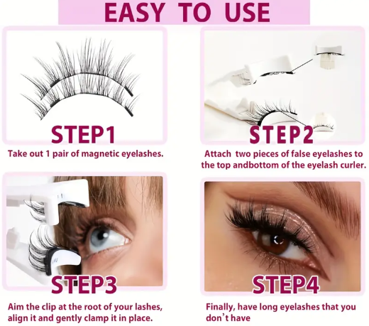 Magnetic False Eyelashes with Tweezers – Easy Glam, No Glue Needed