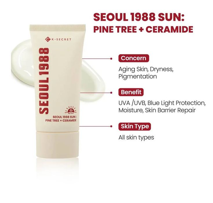 KSecret Seoul 1988 Sun : Pine Tree + Ceramide – Protect, Strengthen & Glow