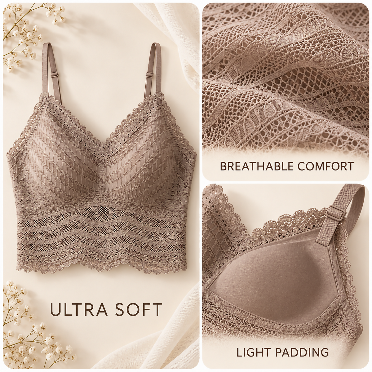 Women’s Lace Longline Bralette