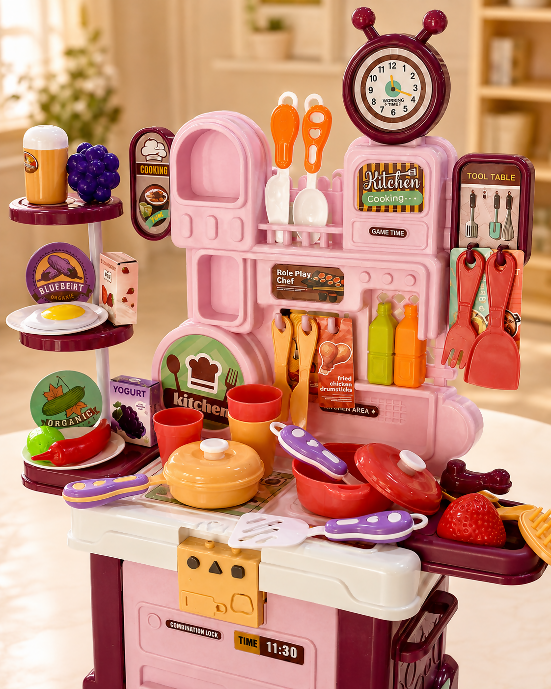 Complete Children’s Play Kitchen – 56 Pieces