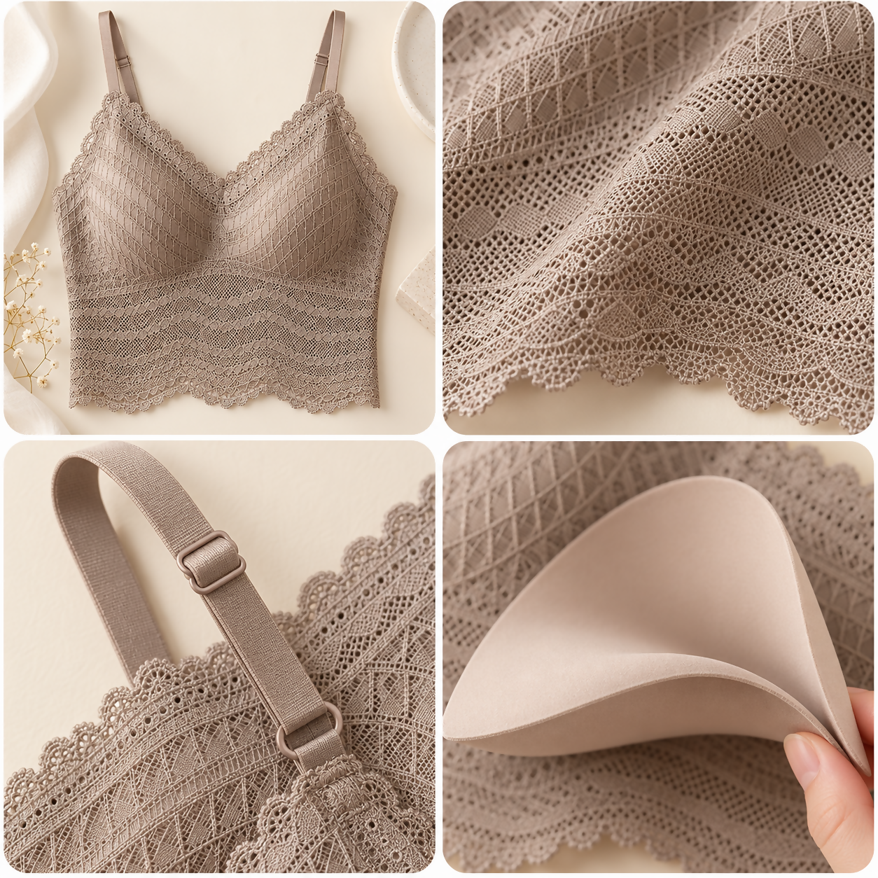 Women’s Lace Longline Bralette