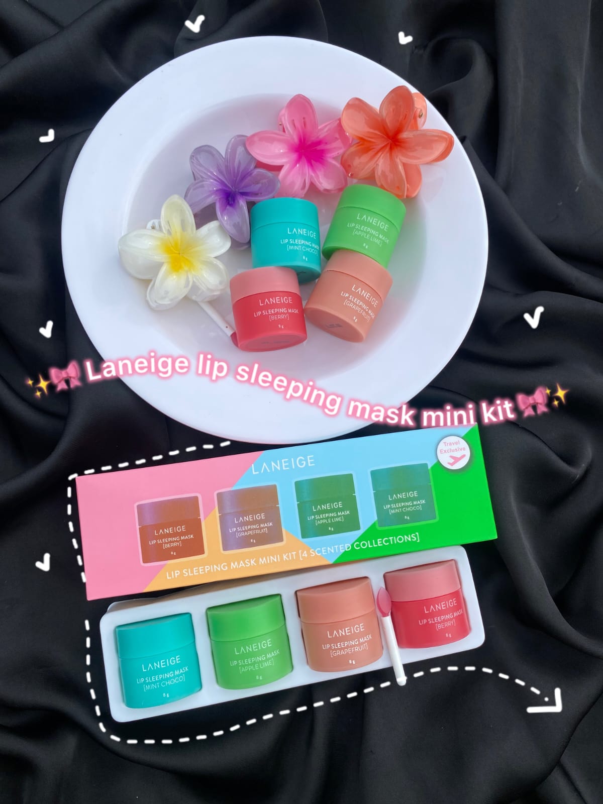 LANEIGE Lip Sleeping Mask Mini Kit – 4 Scents (Travel Exclusive)
