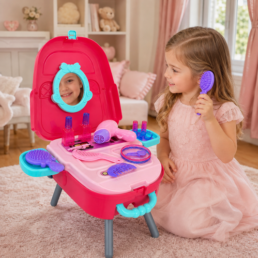 4-in-1 Beauty Playset Suitcase – 23 Pieces