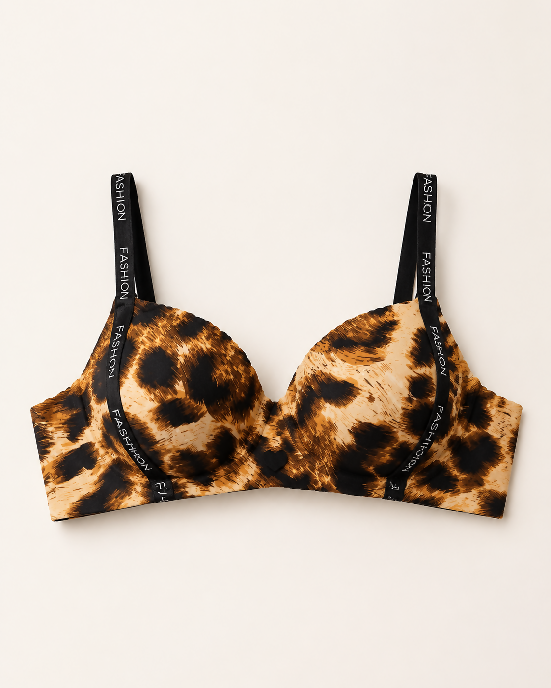 Animal Print Double-Padded Wireless Bra
