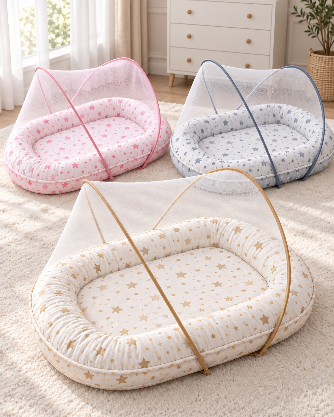 Portable Baby Nest with Mosquito Net