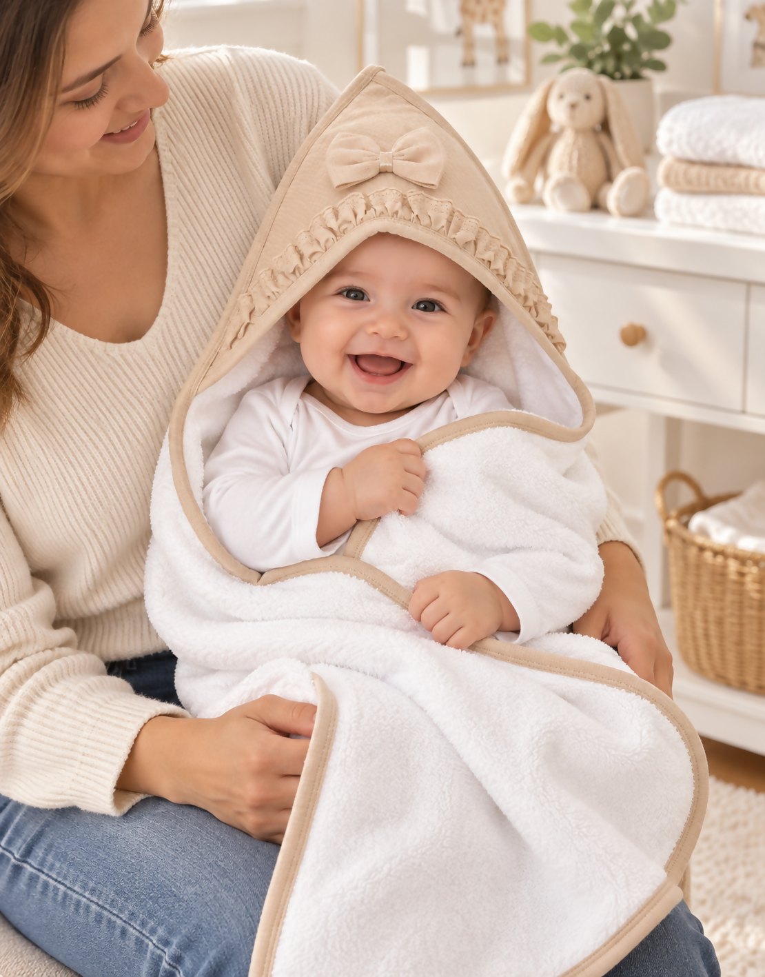 Turkish Hooded Baby Bath Towel