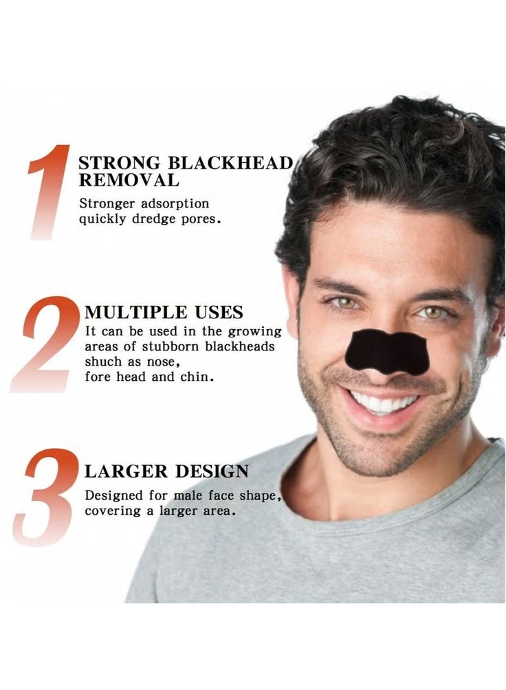 Royal Prestige Charcoal Deep Cleansing Pore Strips for Men – 6 Strips
