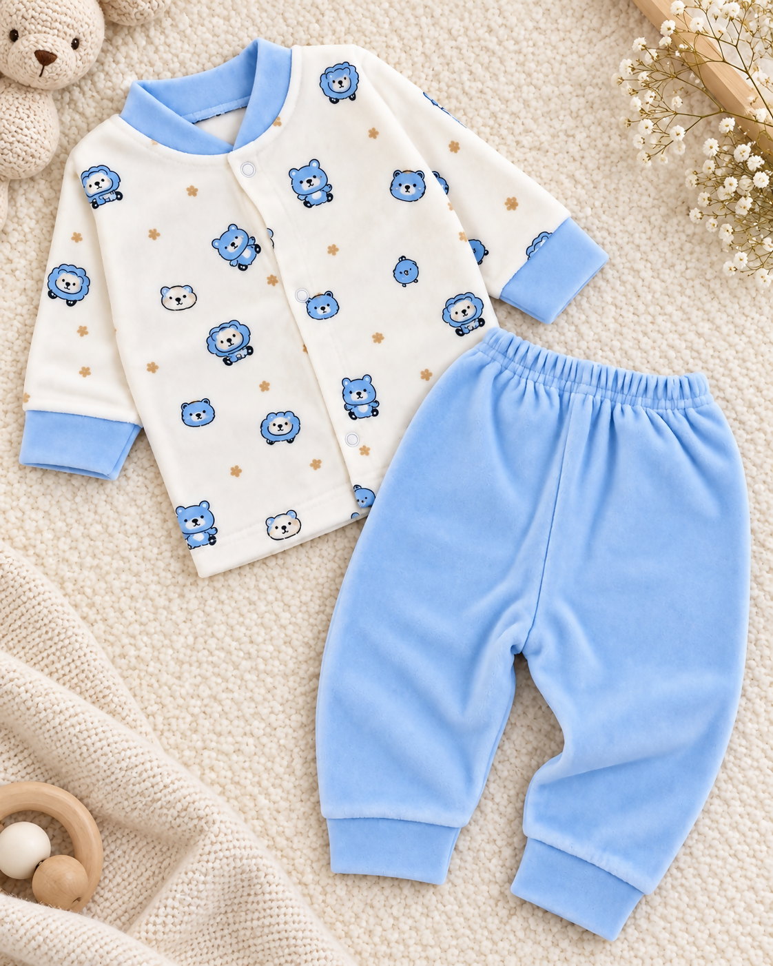 Baby Velvet Pajama Set