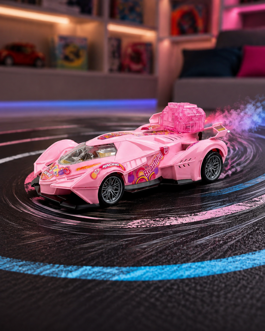 Pink Remote-Control Racing Car