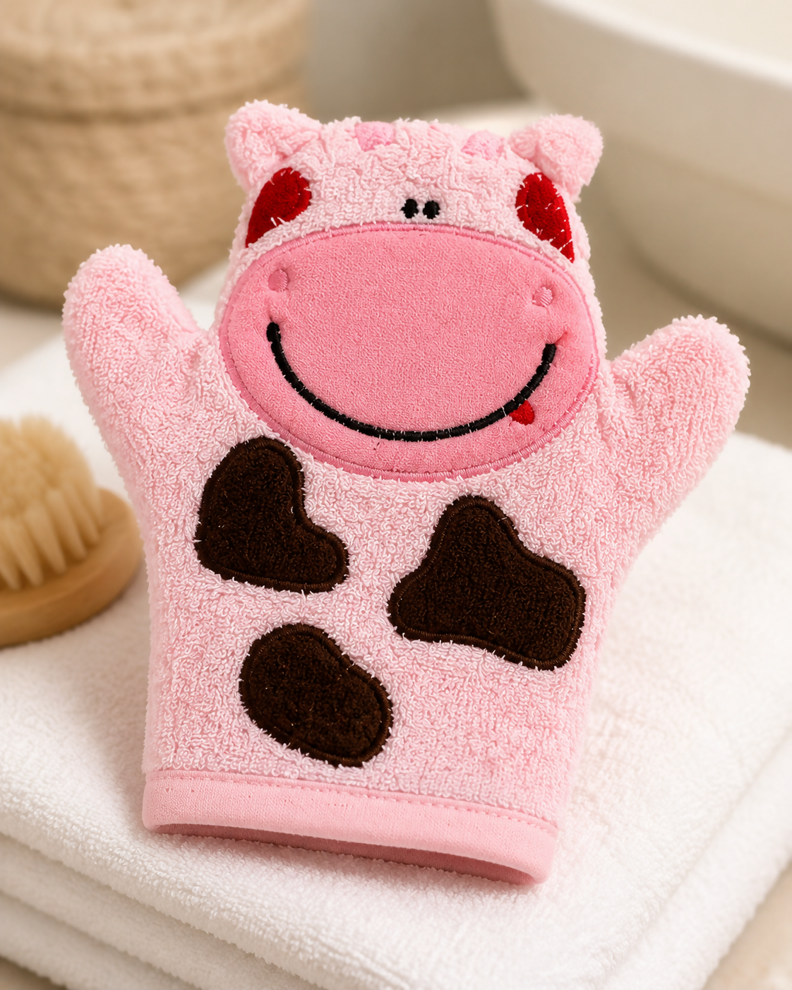 100% Cotton Baby Bath Mitt