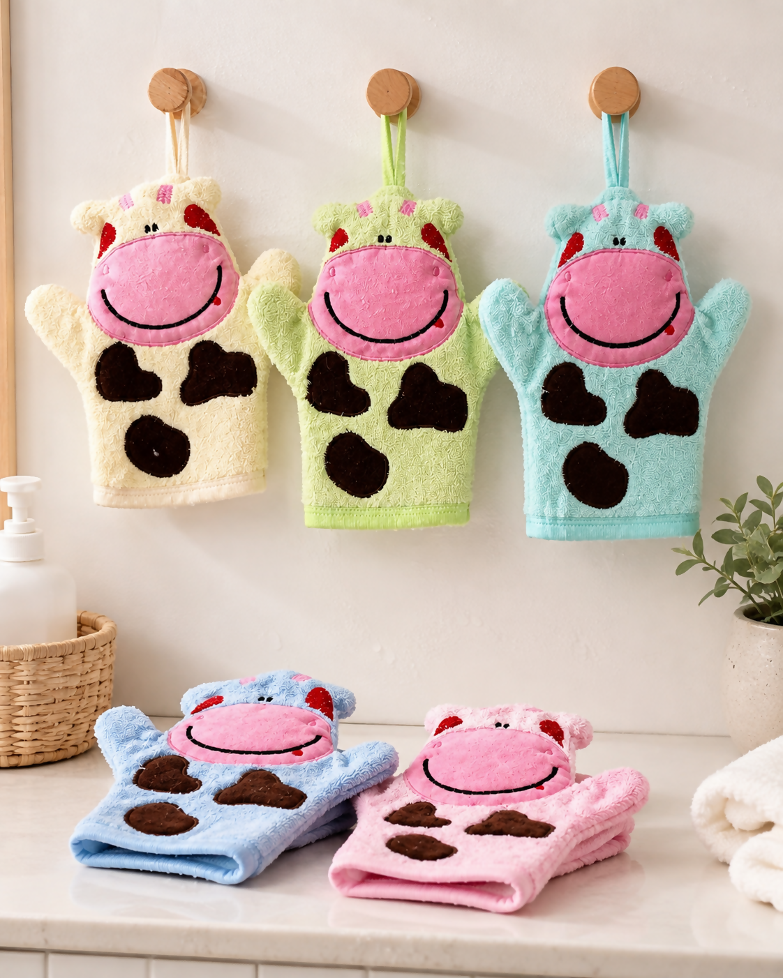 100% Cotton Baby Bath Mitt