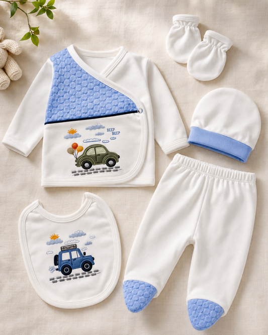 Turkish 5-Piece Newborn Pajama Set