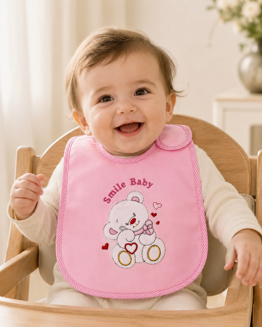 Large 100% Cotton Baby Bib with Protective Lining