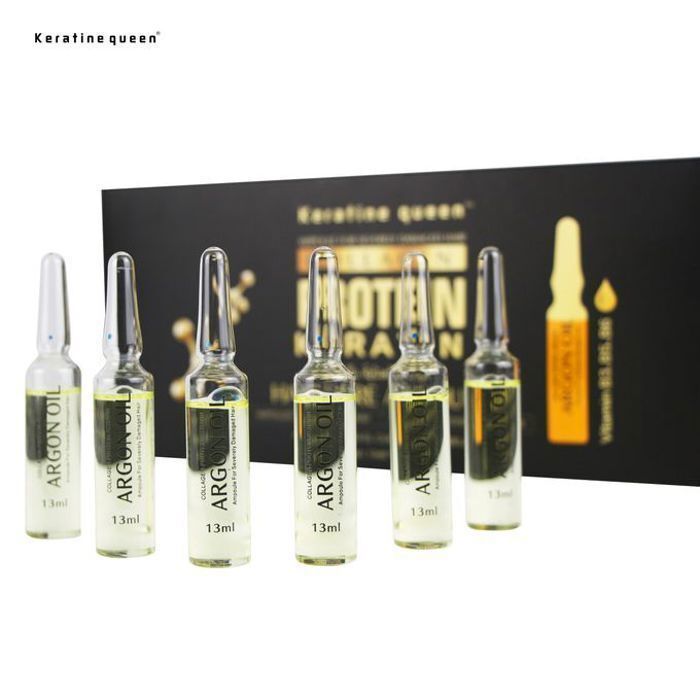 Keratin Queen Collagen & Argan Hair Care Ampoules – 10 × 13 ml