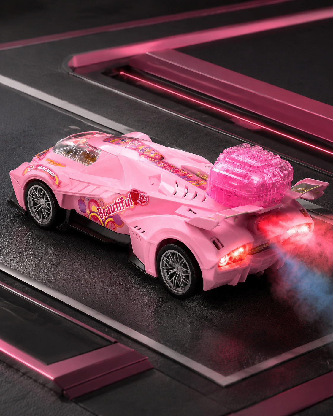 Pink Remote-Control Racing Car