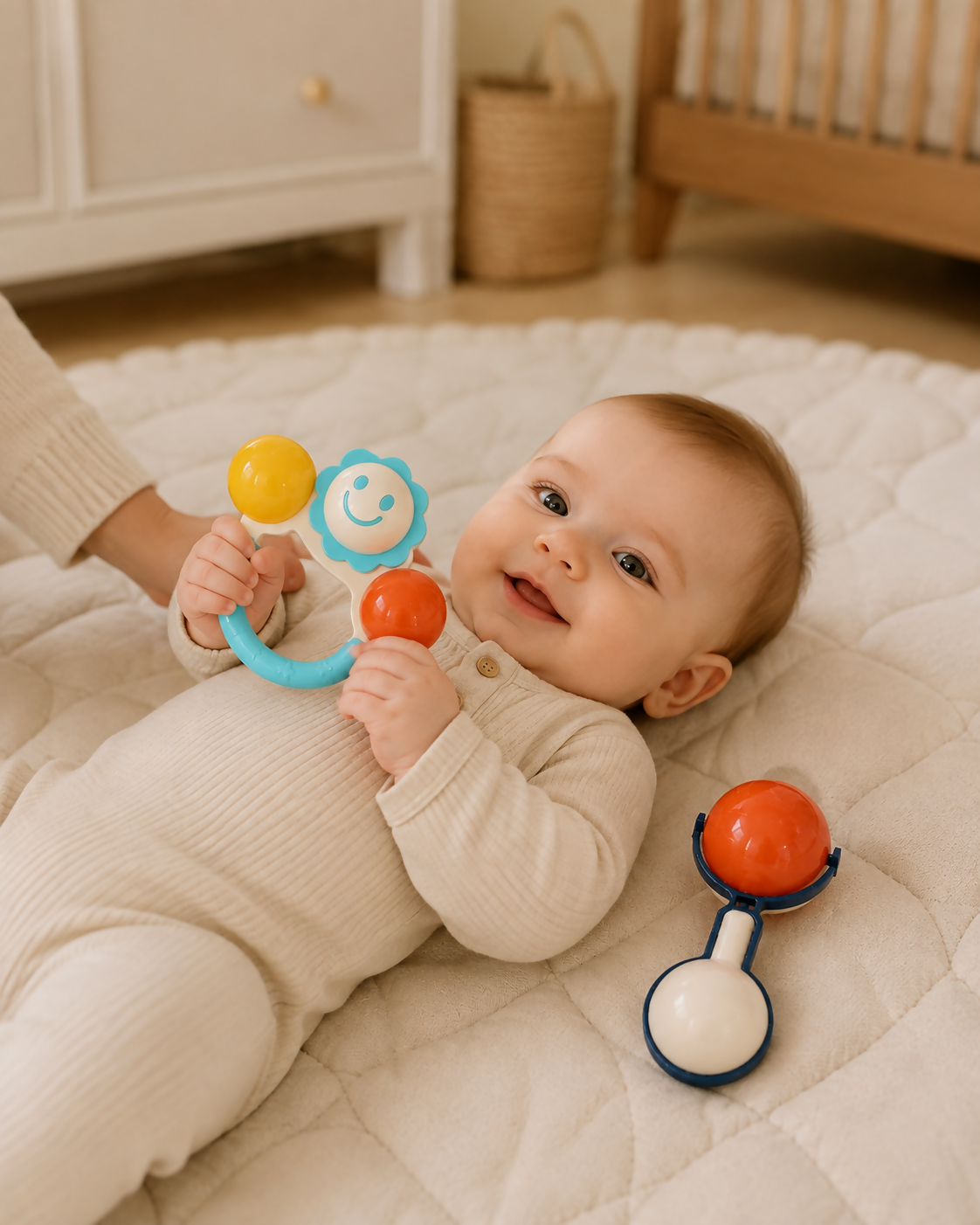 2-Piece Colorful Baby Rattle Set