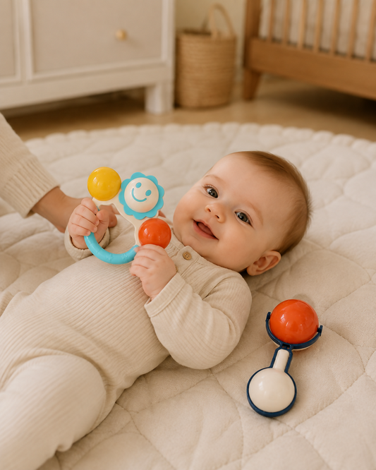 2-Piece Colorful Baby Rattle Set