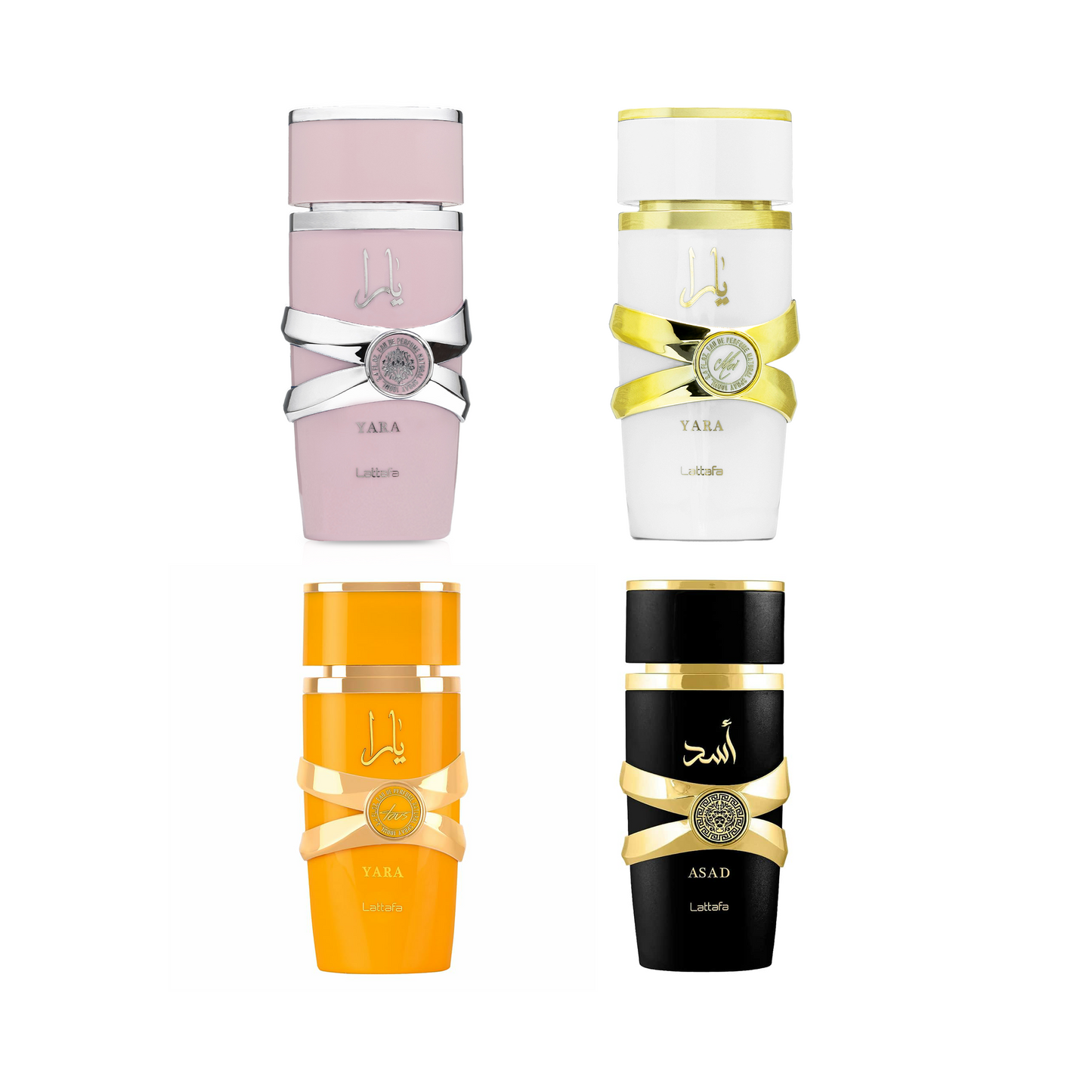 Yara Set of 4 – Latafa Perfumes Collection – Elegance in Every Scent