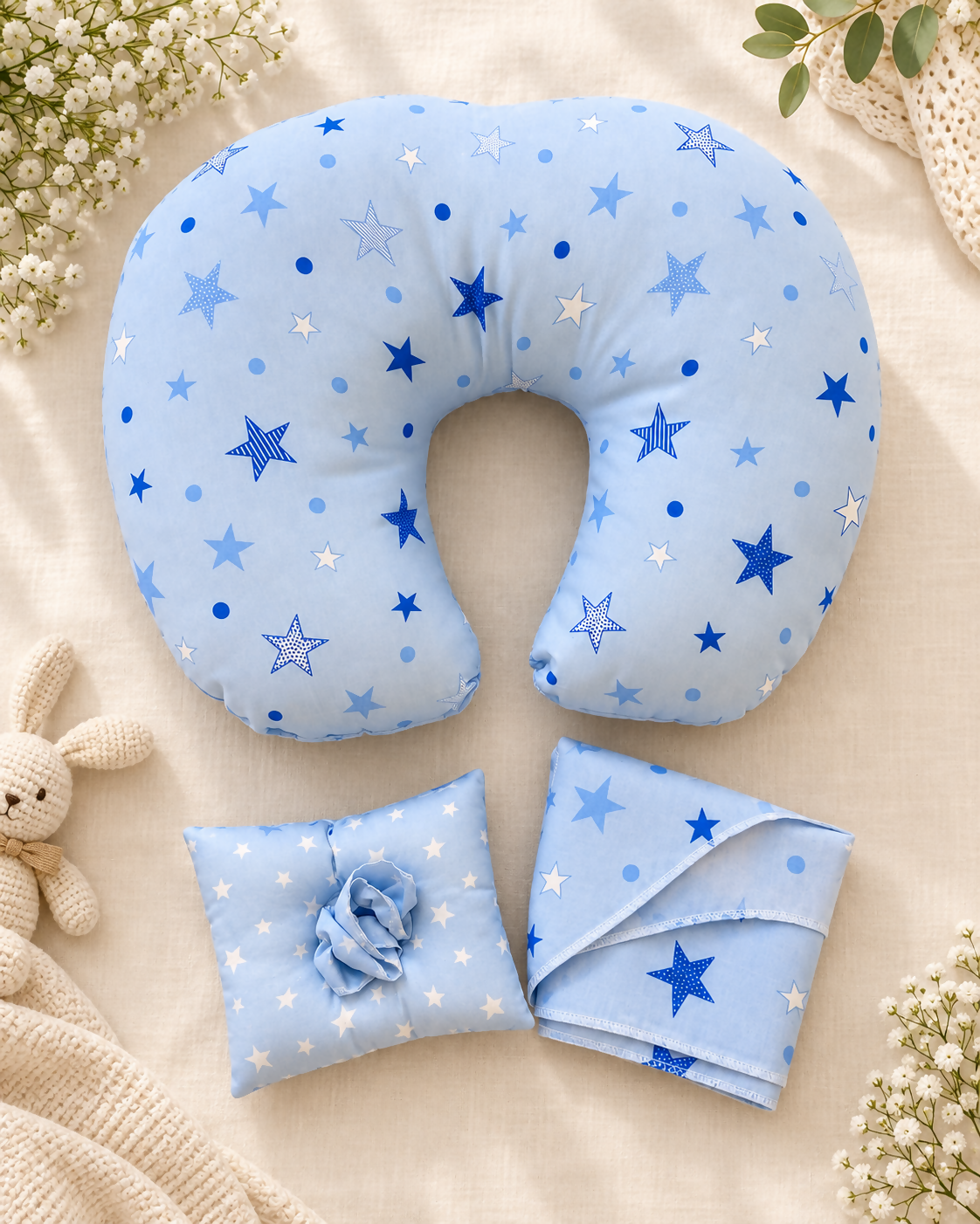 3-in-1 Cotton Nursing Pillow Set