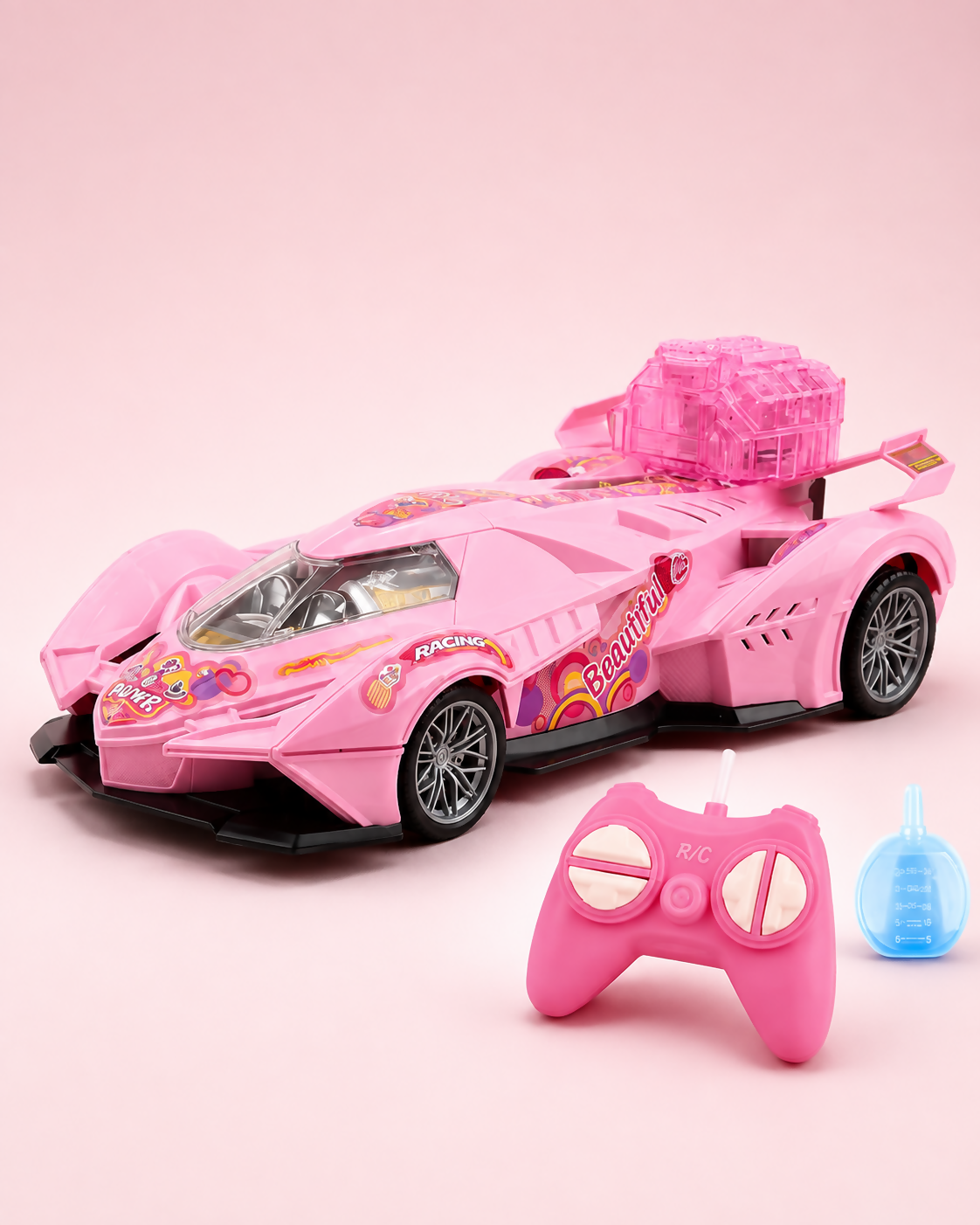 Pink Remote-Control Racing Car