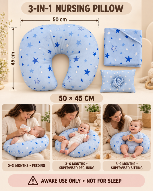 3-in-1 Cotton Nursing Pillow Set